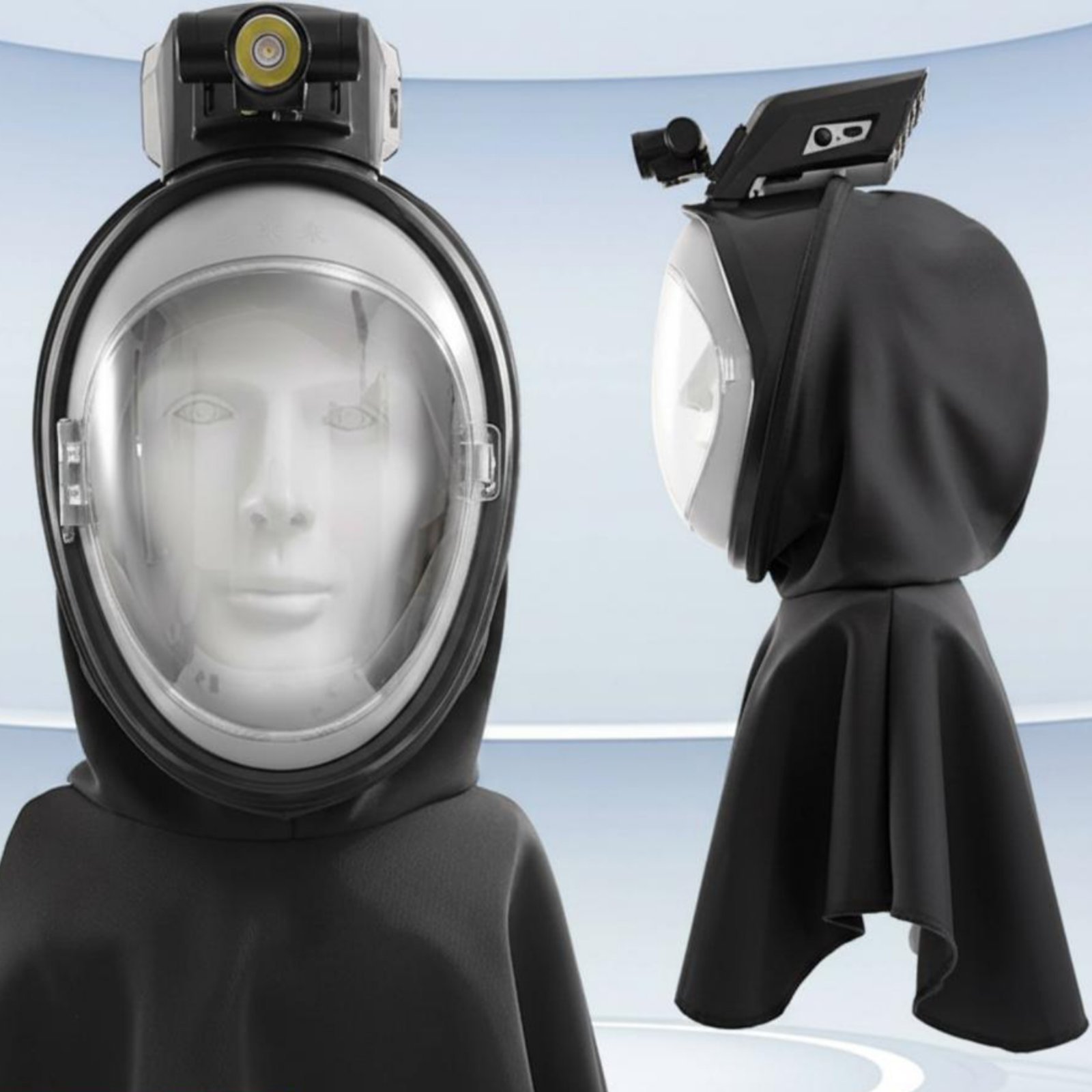 Kn95 Respirator Mask - 電動送風式防塵マスク、電動エアデリバリーマスク、ファン付きフードマスク、工業用フルフェイスマスク