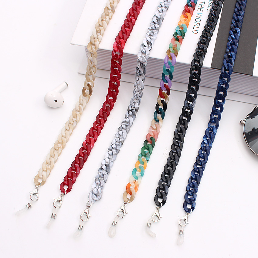 Mask Chain Holder - チェーンとペンダント付きの女性用アクリルメガネ,女性用眼鏡コード,サマーアクセサリー