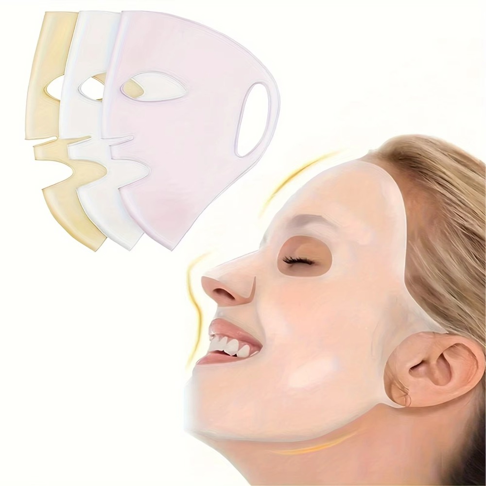 Silicone Mask Bracket - 再利用可能なシリコンフェイスマスクホルダー耳掛けデザイン抗しわ保湿フェイシャルマスクカバー3D補助マスク