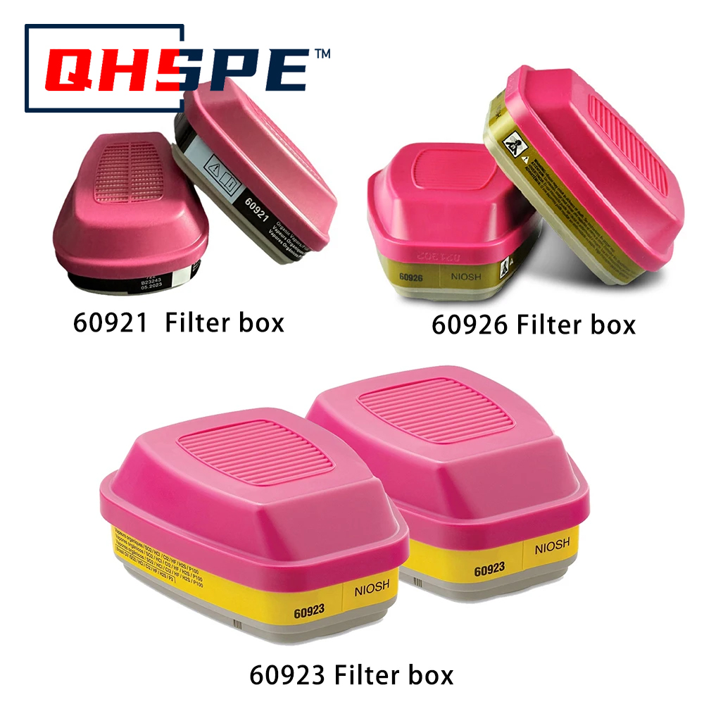 Face Mask Storage Box - P100保護多機能ガス/蒸気カートリッジ、ガスマスク用有機蒸気フィルター、60926、60923、60921、カートリッジフィルターボックスアクセサリー付き