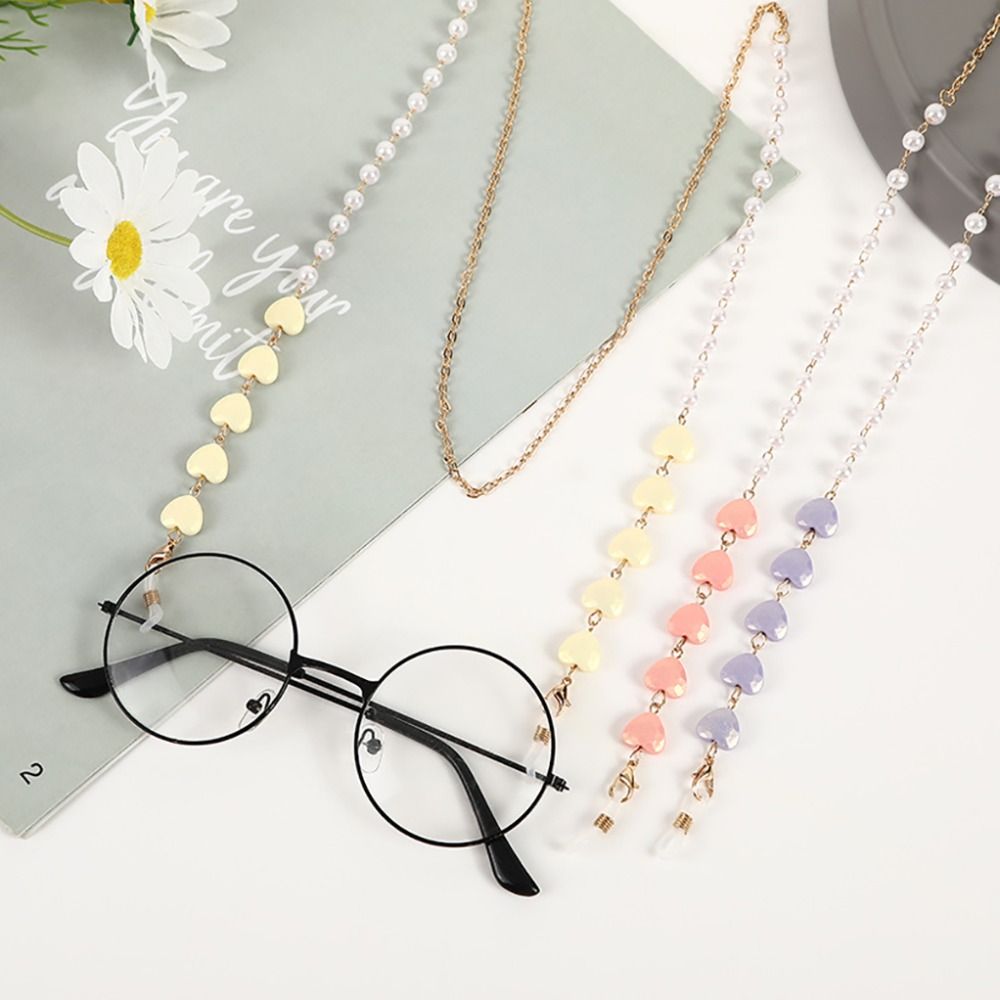 Mask Chain Holder - ファッションリーディンググラスホルダー、メガネマスクストラップ、眼鏡用ランヤード、メガネチェーンクリップ、ビーズチェーン、サングラス用ランヤード