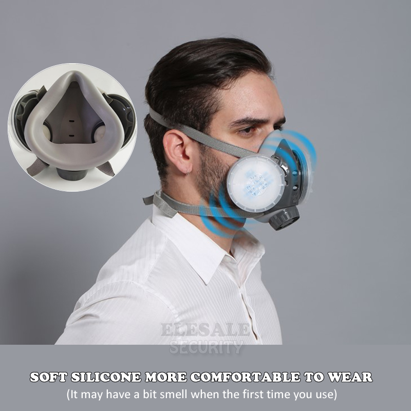 新しい防塵マスクフルフェイスマスクデュアル 4 層フィルター - Anti Pollution Mask のレビューと価格