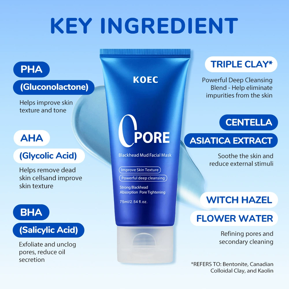 75ml KOEC ゼロポア ブラックヘッド ブルーマッド  - Dust Mask Construction のレビューと価格