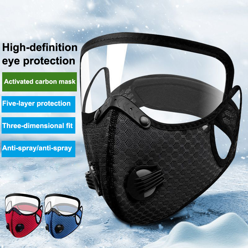 新しいサイクリングフェイスマスクフィルターゴーグル付き防塵マ - Anti Pollution Mask のレビューと価格