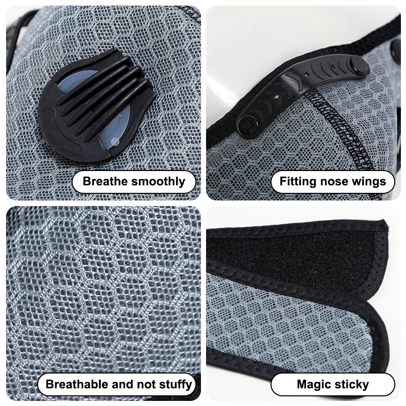 新しいサイクリングフェイスマスクフィルターゴーグル付き防塵マ - Anti Pollution Mask のレビューと価格