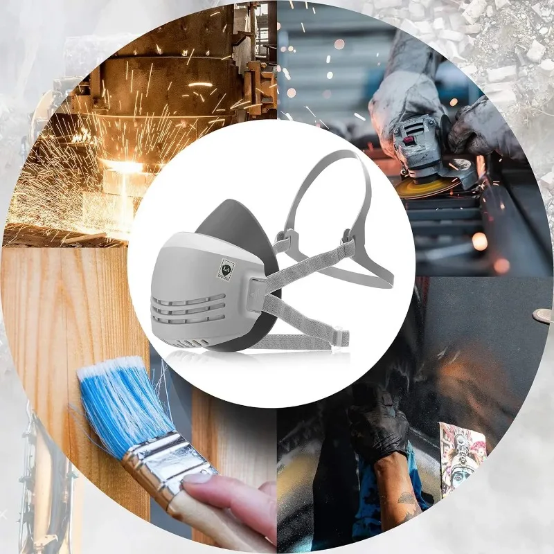 フィルター付きハーフフェイスマスク,綿レスピレーター,工業用 - Dust Mask Construction のレビューと価格