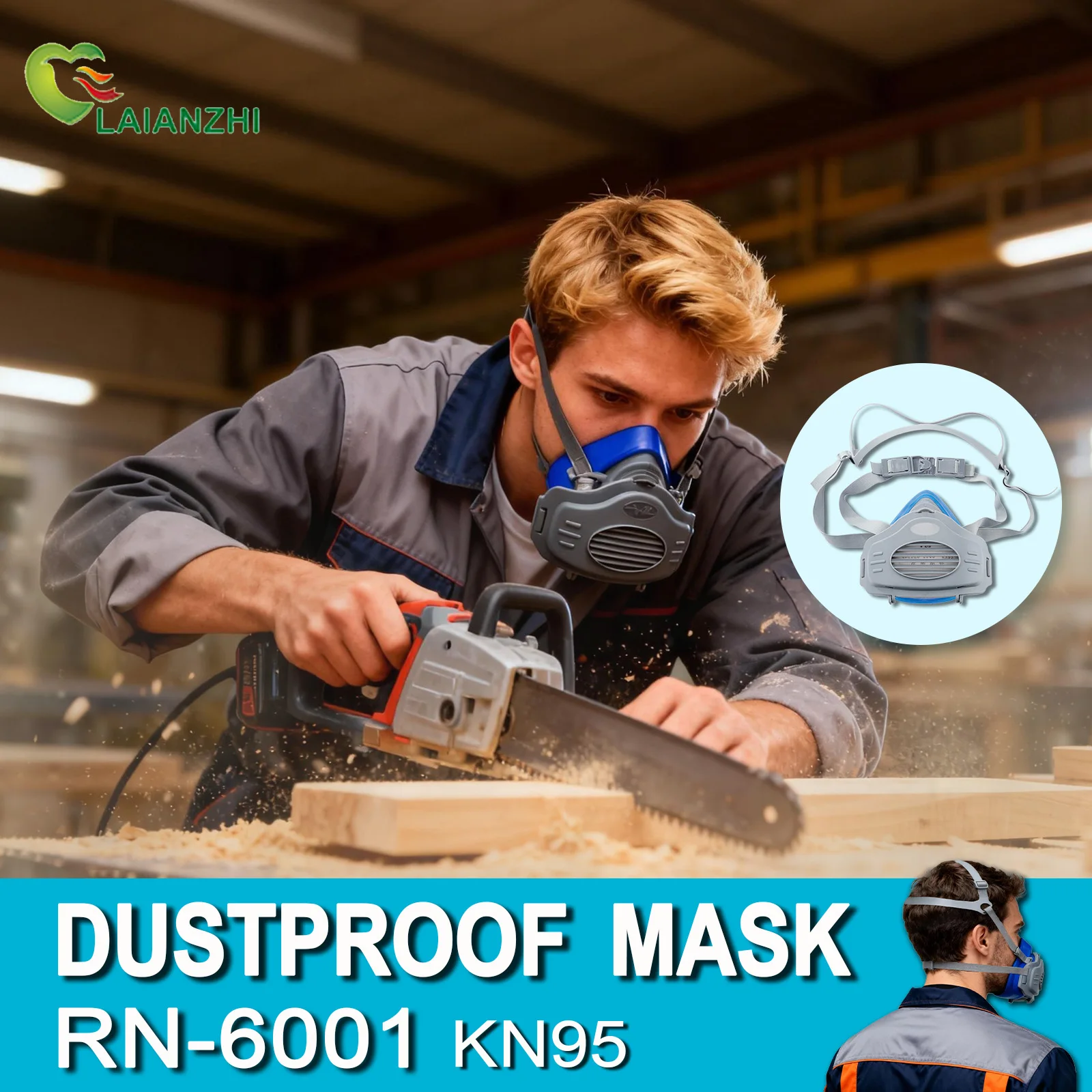 LAIANZHI 防塵シリコンマスク、フィルターコットン、お - Dust Mask Construction のレビューと価格