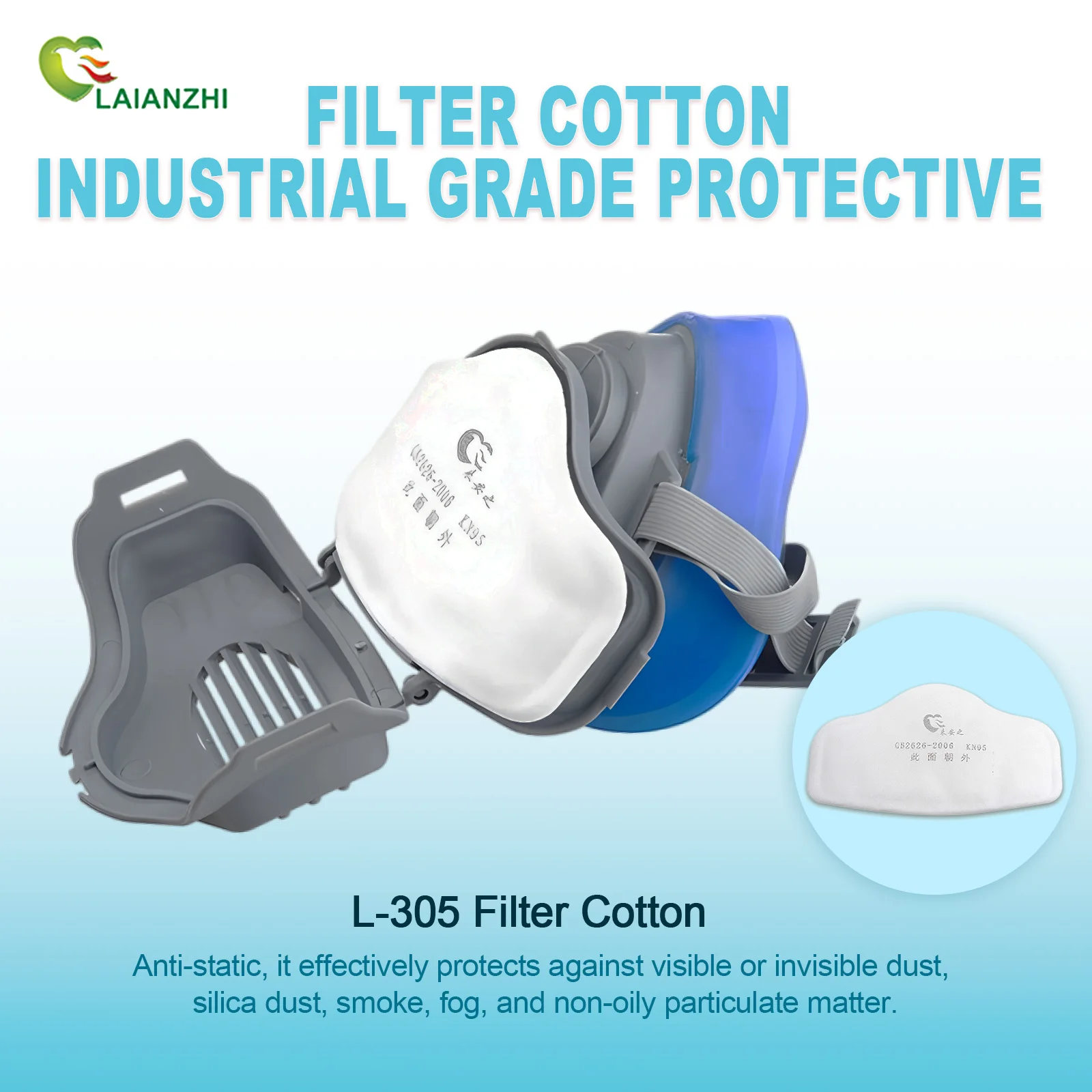 LAIANZHI 防塵シリコンマスク、フィルターコットン、お - Dust Mask Construction のレビューと価格